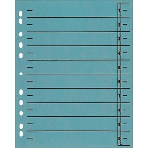 4018924915054 - Trennblätter DIN A4 0-9 blau 230 g m² 100 Blatt
