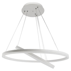 3361410146434 - meet by Paperflow LED-Deckenleuchte NELIA Ø 600 mm 4990 lm höhenverstellbar erweiterbar weiß