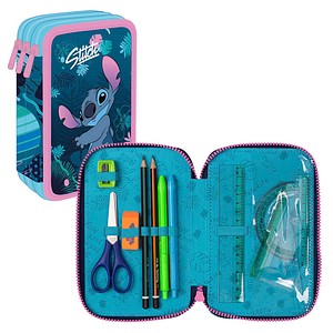 5903686354694 - Federmäppchen befüllt Jumper 3 Disney Stitch blau bunt 230 x 70 cm