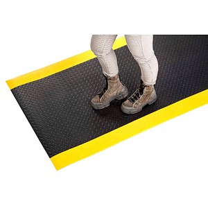 4250842950230 - Anti-Ermüdungsmatte Soft Plus schwarz gelb 600 x 4000 cm