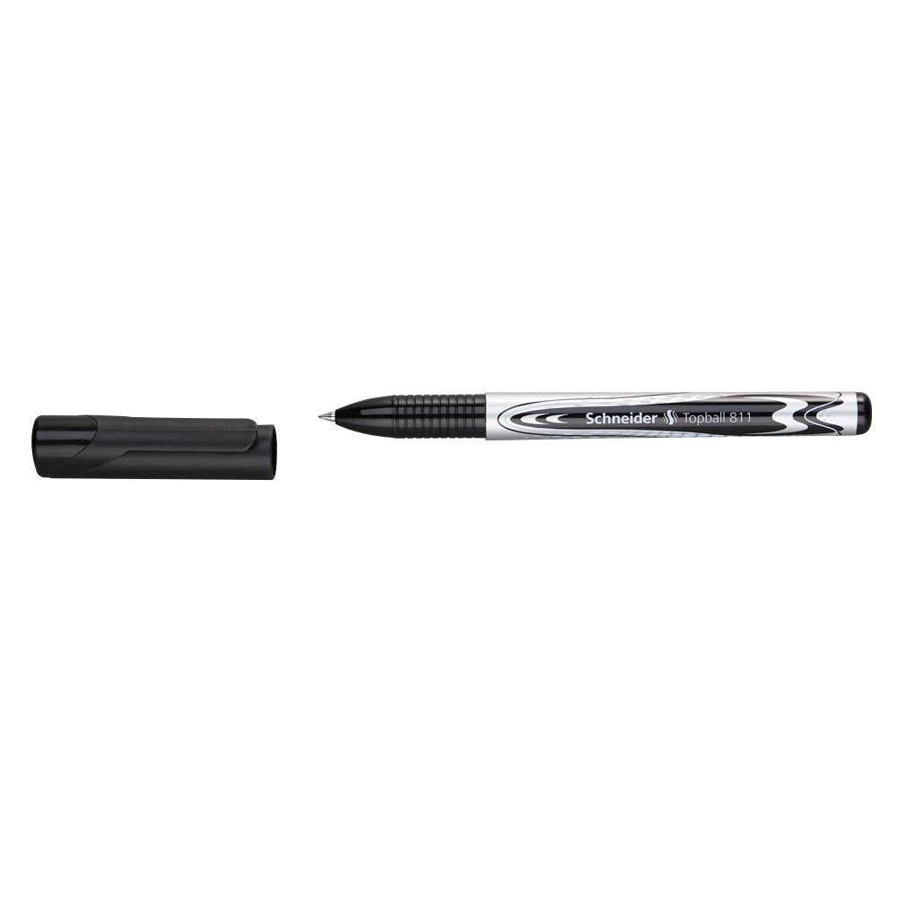 Schneider Topball 811 Tintenroller schwarz/silber 0,5 mm, Schreibfarbe:  schwarz, 1 St. >> büroshop24