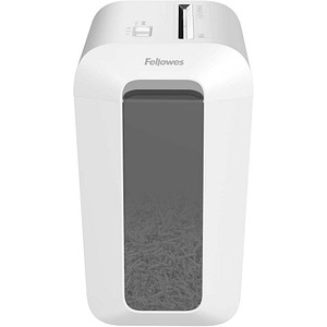 Fellowes Powershred LX65 Aktenvernichter mit Partikelschnitt P-4, 4 x 40 mm, bis 10 Blatt, weiß