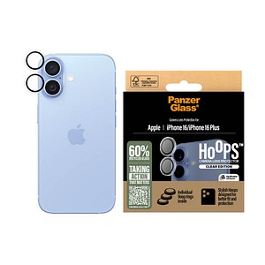 PanzerGlass™ HOOPS™ Kamera-Schutzglas für Apple iPhone 16, iPhone 16 Plus
