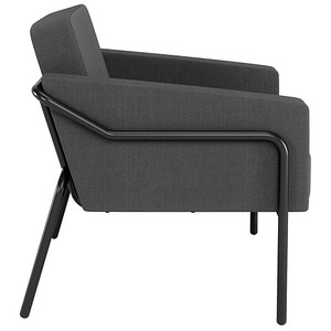 3660141964424 - Sessel meet® by Paperflow MEDSO Klassik L gepolstert Sitzfläche austauschbar B 750 x T 743 x H 736 mm Stoff und Stahl anthrazit mattschwarz