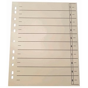 4018924915115 - Trennblätter DIN A4 0-9 chamois 230 g m² 100 Blatt