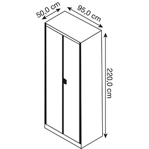 4250633343265 - Stahlschrank 790390A0 lichtgrau 950 x 500 x 2200 cm 4250633343265 mauser 4250633343265 - Stahlschrank 790390A0 lichtgrau 950 x 500 x 2200 cm 4250633343265 mauser