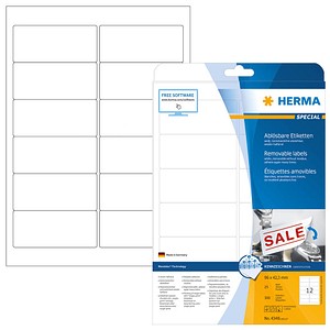 300 HERMA Etiketten 4348 weiß 96,0 x 42,3 mm