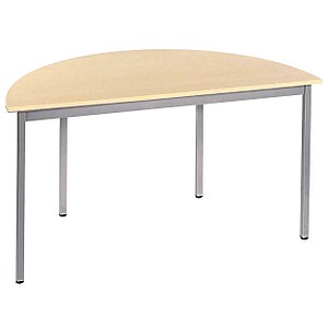 3700245505533 - Schreibtisch 120DREA 65-130cm (H) 120x60cm (BxT) halbrund ahorn   silber 3700245505533 SODEMATUB