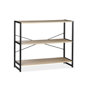 4052025251499 - Standregal Industrie Design Bücherregal quer mit 3 Fächern hbt 80 x 95 x 35 cm PB Metall braun schwarz - Relaxdays