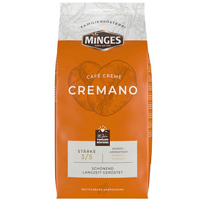 MINGES Caffe Cremano Kaffeebohnen Arabica- und Robustabohnen kräftig 2,4 kg