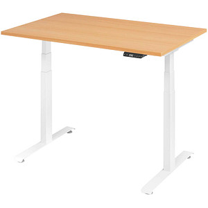 4032062320112 - Base Lite elektrisch höhenverstellbarer Schreibtisch buche rechteckig T-Fuß-Gestell weiß 1200 x 800 cm 4032062320112 - Base Lite elektrisch höhenverstellbarer Schreibtisch buche rechteckig T-Fuß-Gestell weiß 1200 x 800 cm