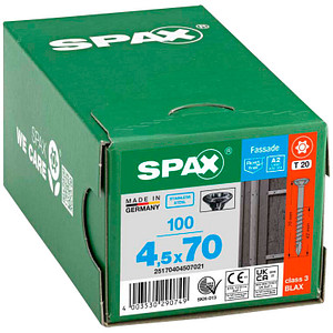 4003530290749 - Fassadenschrauben T20 Linsenkopf BLAX A2 25170404507021 45 mm x 70 mm 4003530290749 100 Stück