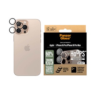PanzerGlass™ HOOPS™ Kamera-Schutzglas für Apple iPhone 16 Pro, iPhone 16 Pro Max