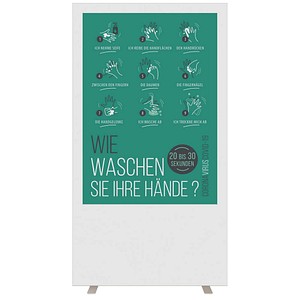 easyScreen Stellwand Hände-Waschen 94,0 x 174,0 cm