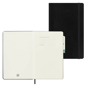 8056999274726 - Moleskine 12 Monate Wochen Notizkalender 2026 Large A5 1 Wo = 1 Seite rechts linierte Seite Weicher Einband Schwarz