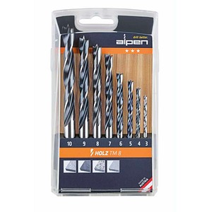 9002740218197 - Alpen-maykestag Gmbh - Alpen Holzspiralbohrer Kassette tm 8 8tlg 30 - 100 mm 600092100