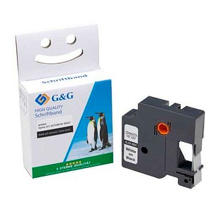 G&G Schriftband D1 15573 ersetzt DYMO 45021 S0720610 12mm Schwarz