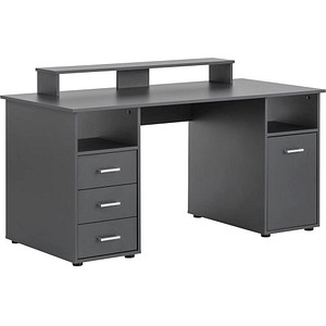 4027181114247 - Schreibtischkombination Niels light 701702 867cm (H) 150cmx70cm (BxT) rechteckig anthrazit   anthrazit 4027181114247 MÖBELP 4027181114247 - Schreibtischkombination Niels light 701702 867cm (H) 150cmx70cm (BxT) rechteckig anthrazit   anthrazit 4027181114247 MÖBELP