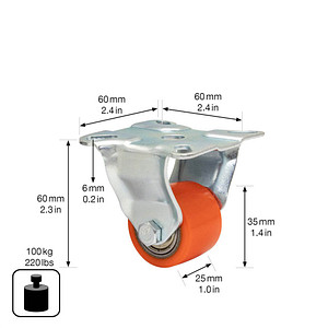4001073398519 - Transportgeräte-Bockrollen MINI Rad-Ø 35 mm VE 4 Stk Bockrolle Wagner 4001073398519 - Transportgeräte-Bockrollen MINI Rad-Ø 35 mm VE 4 Stk Bockrolle Wagner