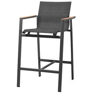 4043153113926 - Best Freizeitmoebel Rhodos Terrassenstuhl Aluminium 605 x 540 x 1100 mm Anthrazit