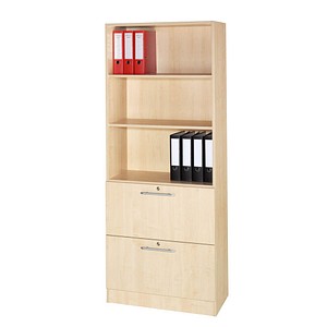 HAMMERBACHER Regalschrank Orbis, V7300/3/3/RE ahorn 80,0 x 42,0 x 200,4 cm, 1 St.