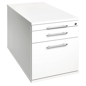 HAMMERBACHER Solid Rollcontainer weiß 3 Auszüge 42,8 x 80,0 x 51,2 cm