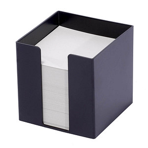 6 x M+M Zettelbox La Prima 9,5x9,5cm RC-Kunststoff schwarz gefüllt Rec