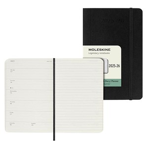 8056999275471 - Moleskine 18 Monate Wochenkalender 2025 2026 P A6 1 Wo = 1 Seite Rechts Linierte Seite Weicher Einband Schwarz