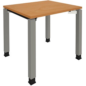 4260267325353 - fm Sidney höhenverstellbarer Schreibtisch buche rechteckig 4-Fuß-Gestell Quadratrohr silber 800 x 800 cm 4260267325353 - fm Sidney höhenverstellbarer Schreibtisch buche rechteckig 4-Fuß-Gestell Quadratrohr silber 800 x 800 cm