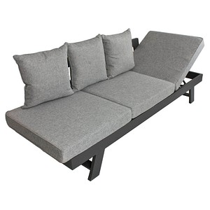 4041908107572 - Loungesofa Donna hellgrau anthrazit Metall 7-teilig 4041908107572 - Loungesofa Donna hellgrau anthrazit Metall 7-teilig