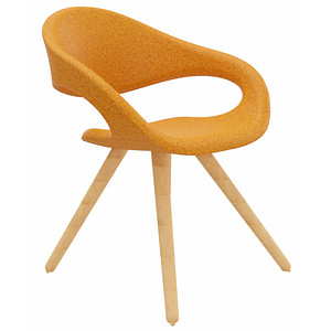 4260761571430 - Besucherstuhl Elan 4260761571430 orange Stoff
