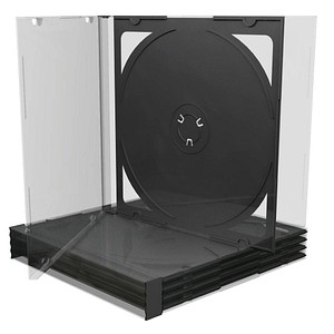 MediaRange 2er CD-/DVD-Hüllen Jewel Cases schwarz, 5 St.