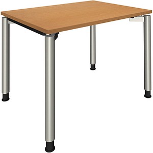 4260267325094 - fm Sidney höhenverstellbarer Schreibtisch buche rechteckig 4-Fuß-Gestell Rundrohr silber 1000 x 800 cm 4260267325094 - fm Sidney höhenverstellbarer Schreibtisch buche rechteckig 4-Fuß-Gestell Rundrohr silber 1000 x 800 cm