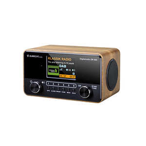 4032661278654 - DR 865 Tischradio DAB+ UKW AUX Barrierefrei Inkl Fernbedienung Tastensperre Weckfunktion Holz (dunkel)