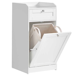VASAGLE Badschrank weiß 40,0 x 40,0 x 80,2 cm