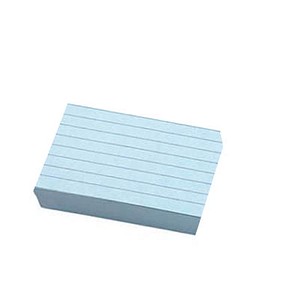 Karteikarten DIN A6 blau liniert, 100 St.