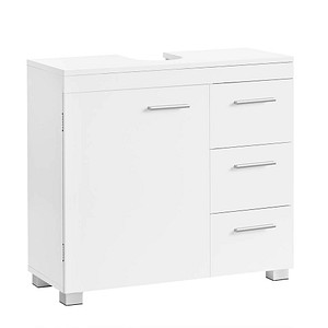 0194343043418 - Songmics - vasagle Waschbeckenunterschrank 3 Schubladen mit Füßen 30 x 70 x 64 cm - Weiß