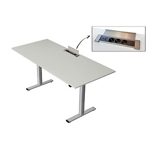 4044917451193 - Schreibtisch Move Base plus 10420711 elektrisch höhenverstellbar 73-123cm (H) 180x80cm (BxT) rechteckig lichtgrau silber 4044917451193 - Schreibtisch Move Base plus 10420711 elektrisch höhenverstellbar 73-123cm (H) 180x80cm (BxT) rechteckig lichtgrau silber