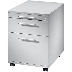 HAMMERBACHER Prokura Rollcontainer lichtgrau 3 Auszüge 42,8 x 58,0 x 59,0 cm