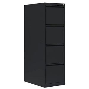 4061815525672 - Hängeregistraturschrank tiefschwarz 4 Schubladen 400 x 620 x 1320 cm  4061815525672 LÜLLMANN