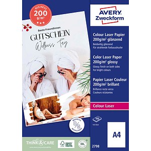 AVERY Zweckform Fotopapier 2798 DIN A4 hochglänzend 200 g/qm 100 Blatt
