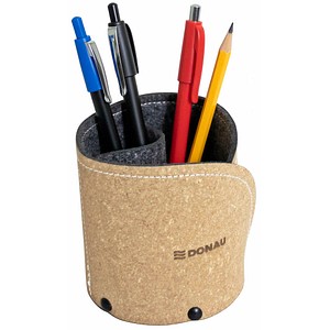 9004546491330 - Stiftehalter braun Recyclingleder Filz 2 Fächer 110 x 110 x 110 cm