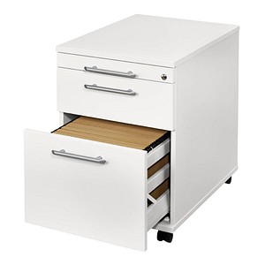 HAMMERBACHER Sira Rollcontainer weiß 3 Auszüge 42,8 x 58,0 x 59,0 cm