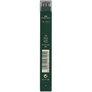 Faber-Castell Druckbleistiftminen TK 9071, 127106, Ø 3,15mm, 6B 4005401271062 Faber-Castell 10 Stück