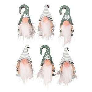 4006166657979 - Holz-Streudeko mehrfarbig Wichtel 6 St