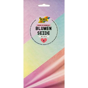 folia Seidenpapier Blumenseide SHADES OF RAINBOWS mehrfarbig, 50,0 x 70,0 cm