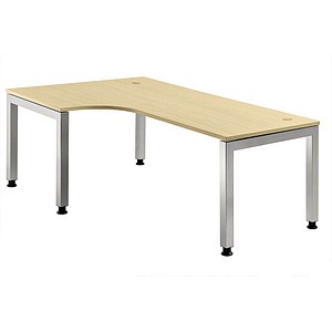 Prokura höhenverstellbarer Schreibtisch ahorn L-Form