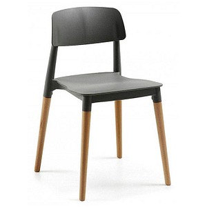 3660141230147 - Besucherstuhl Glamwood schwarz   buche ohne Armlehnen 4-Fuß-Gestell 3660141230147 2 Stück