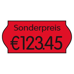 4034031004016 - Preisetiketten ACL32101120M-01 22x12mm leuchtrot permanent 27000 Etiketten 4034031004016 ACL32101120M-01 18 Rolle