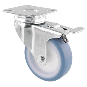 4001073051933 - Apparate-Lenkrollen Rad-Ø 75 mm VE 4 Stk Lenkrolle mit Feststeller Platte Wagner